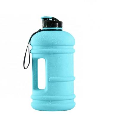 China Half Large Large Gallon 2.2L Water Jug Viable BPA PETG Free Fitness Sport Gym Bottles Water Bottle With Handle for sale