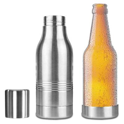 China Custom Viable 12oz 12 Ounce Beer Bottle Holder | 330ml beer isolator stainless steel double wall cooler for soda, beer and cider for sale