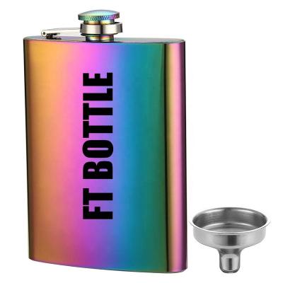 China Custom BPA Free Stainless Steel Liquor Gift Set Engraved Flasks 8 Ounce Stainless Steel Hip Flask For Men And Women for sale