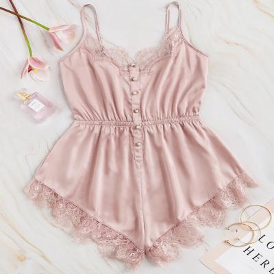 China Wholesale Plus Size Women's Underwear QUICK DRY Plus Size Lace Trim Patchwork Lace Sleepwear Mulher Sexy Bodysuits for sale