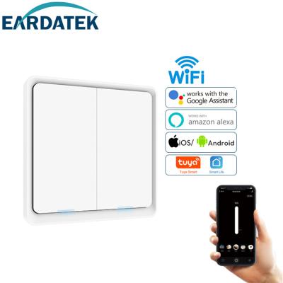 China Easy Installation Earda EU 1 /2 /3 Way Band Smart WifiI Voice Control Wall Touch Wifi Lamp Switch for sale