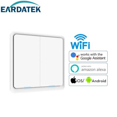 China Earda Easy Installation Work with Tuya WifI Voice Control wifi wall switch wall touch screen lamp switch for sale