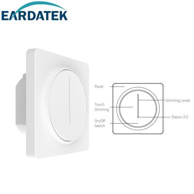 China Earda 2021 Hot Sale Touch Zigbee Smart Switch Dimmer Controller For Genneral-purpose 86*86*43mm Remote Control White 500000times 86*86*43mm for sale