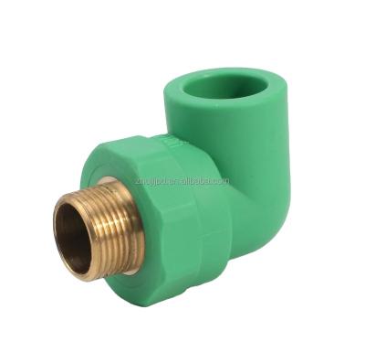 China Hot& PPR cold water pipe connection male elbow plumbing male thread ppr material fitting elbow high quality for sale