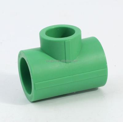 China Hot& PPR cold water pipe connection reducing tee material plumbing high quality pipe fitting ppr reducing tee for sale