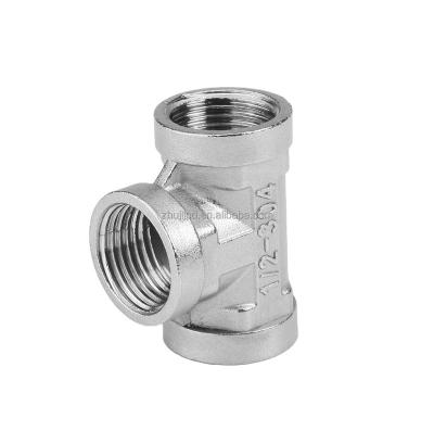 China Hot& High Quality Plumbing Cold Water Pipe Connection Stainless/Iron Fit Iron/SS Pipe Material Tee 25mm for sale