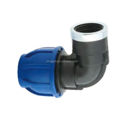 China Hot& High quality plumbing female elbow of pe cold water pipe connection HDPE female elbow pipe fitting hardware for sale