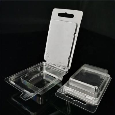 China Recyclable Customized Plastic Clamshell Folded Sliding Clear Edge Blister PET Packaging for sale