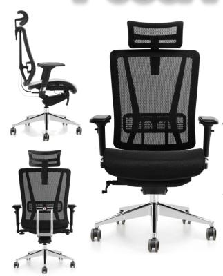 China Ergonomic Adjustable Executive Office Boss Full Mesh (Height) With Comfortable Headrest Chair for sale