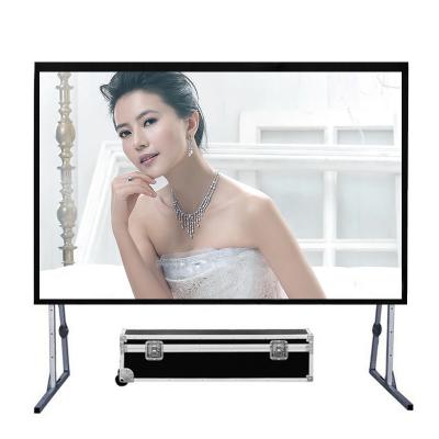 China 72 pulgadas ayunan pantalla de proyector plegable pliegan a Matt White Color en venta