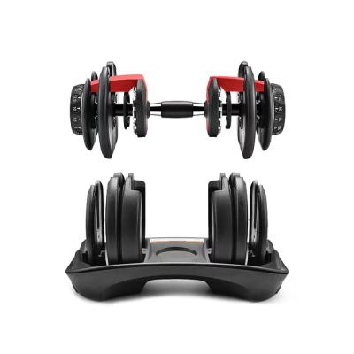 China Dumbbell Plated Free Weights 52.5 Pound Adjustable Dumbbells Cement Adjustable Dumbbells for sale