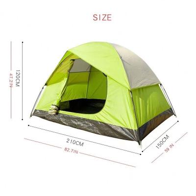 China Extended Type Double Door 3-4person Portable Camping Tent Single Layer Waterproof for sale