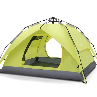 China Extended Type Family Camping Double Layers Pop Up Tent Automatic Easy Set Up Double Layer Tent For 4-5 Person for sale