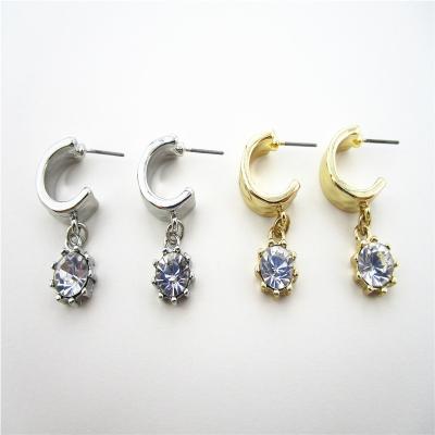 China TRENDY earrings in bulk the charm crystal circle for sale