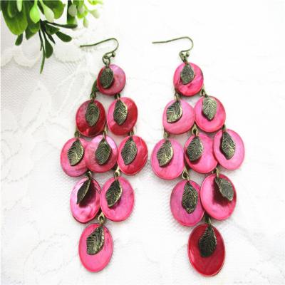 China Spring Summer TRENDY Colors For 2020 Chandelier Shell Earring for sale