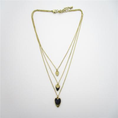 China Latest Design Romantic Layer Heart Necklace for sale