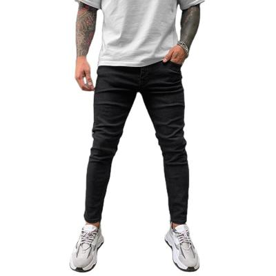 China Factory Wholesale Casual Men's Style Denim Pants High Quality Slim Fit Breathable Men's Black Jeans OEM Breathable Custom Made for sale