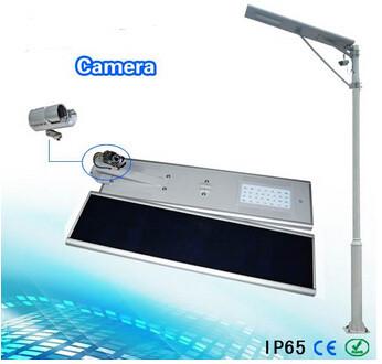 China 50W solar integrated street light including camera solar LED lights  solar lighting system for sale