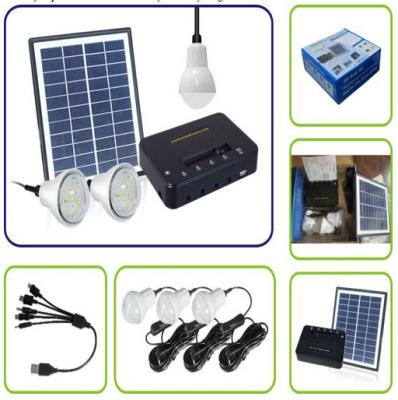 China Mini solar power system lithium battery 12V system with LED lighting for home for sale