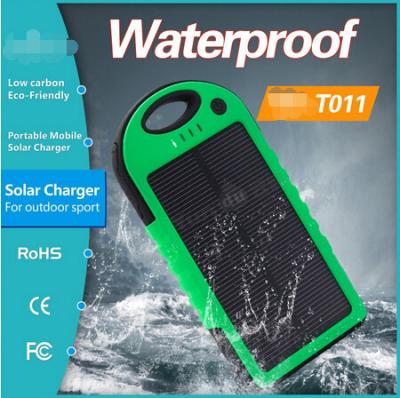 China 5000mAh Solar Panel Power Bank for Samsung Galaxy S4 S5 outdoor using IP65 for sale