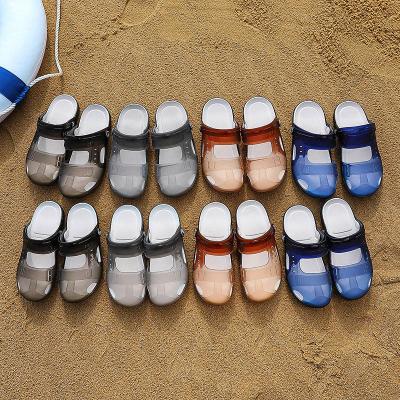 China CUSHIONING 2021 Style Summer Trend Women's Hot Jelly Shoes Slippers,Wholesale Fashion Men's Half Slippers, Couple Beach Hole Shoes for sale