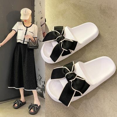 China Light up the latest fashion women ladies sandals, women's casual slippers, Korean version of the CIA trend flat sandals with bow for sale