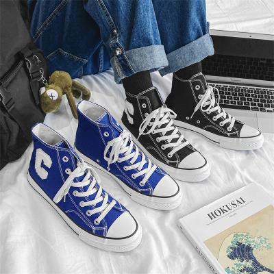 China Wholesale Fashion Trend Spring Comfortable Canvas Shoes, High Quality Canvas Shoes Mens Shoes, Fashionable High Top Canvas Shoes for sale