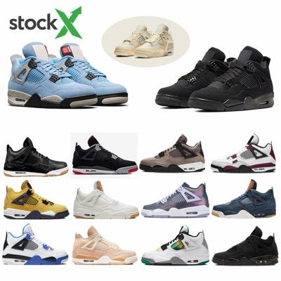 China Breathable In Sneakers Brand X Basketball Shoes Newest 4 Retro Patent Mens College Og High Bred Dark Mocha Blue Aj Running Jordanin