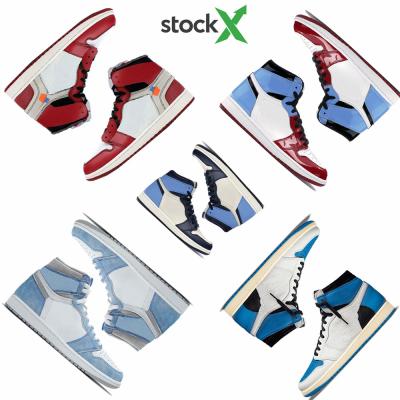 China Fashion Trend Basketball Shoes Women Og High Quality Retro Lightning Oreo 1 Men's Fashion Sneakers Shimmer Aj Shoes Shoes stockX Jordon 1 for sale