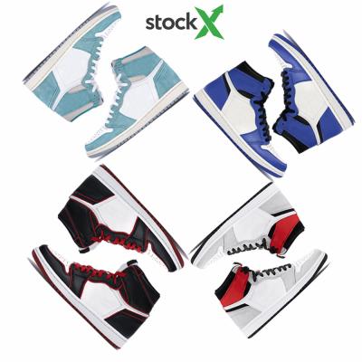 China Fashion Mens Breathable Basketball Shoes Travis Dark Mocha University Blue Royal Sneakers Womens Sports Trainers With Box Aj1 Jordannsd