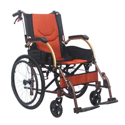 China aluminum wheelchair with uni brake aluminum backest foldabie wheelchair with foldable backrest for sale