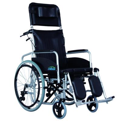 China Hospital Commode Extended Disabled Wheelchair CW06LGCJU 80-90 Multifunctional Aluminum Manual Foldable Frame High Backrest for sale