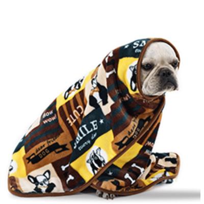 China Custom Waterproof Soft Fleece Flannel Throw Pet Blanket Luxury Traveling Dog Bed Blankets for sale