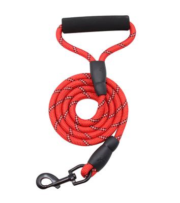 China Stocked Wholesale Upgraded Strong Reflective Nylon Braided Nylon Braided Dog Leash Wholesale Rope Dog Leash for sale