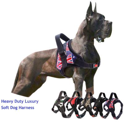 China Stocked Adjustable Dog Harness Custom Pet Harness With Handle For Outdoor Walking for sale