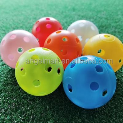 China Eco-friendly Toy Hollow Golf Practice Training Sports Perforated Plastic Ball for sale