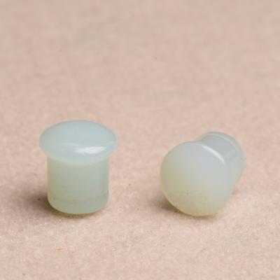 China FASHIONABLE good quality natural amazonite single flare socket with flute ear gauge plugs for sale