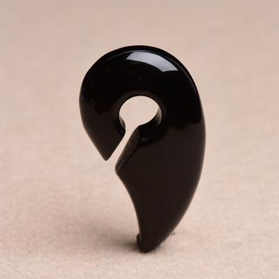 China Natural Black Vintage Onyx Drop Keyhole Weight Tunnels Ear Expander Plug Measurements Ear Plugs Tunnels Body Jewelry Piercings for sale