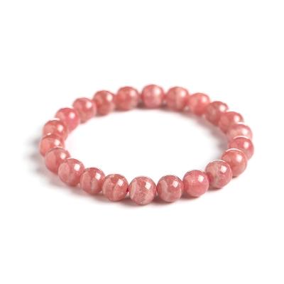 China Interesting Color Rhodochrosite Round Bracelet Women Healing Casual Natural Energy Jewelry Gifts Bracelet for sale