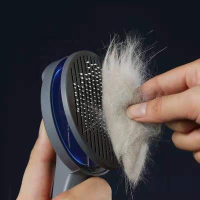 China Cat Grooming Brush Tool Self Stocked Pet Slicker Cleaning Brush, Hair Slicker Brush Dog Comb for Pet Massage for sale