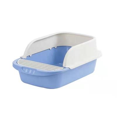 China Stored Pet Cat Supplies Dropshipping Plastic Cat Litter Box Large Cat Toilet Basin for sale