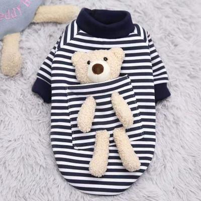 China Stocked 2022 Hot Wholesale Custom Soft Polyester Small Medium Bear Push Dog Clothes Decoration for sale