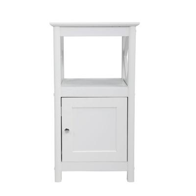 China Modern Bedroom End Table Night Stand Side Shelf Storage Cabinet - White for sale