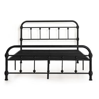 China NORMAL Iron Bed Vintage Style Metal Bed Frame Frame Iron Bed - Black for sale