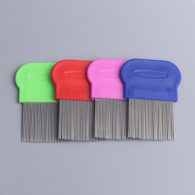 China Pet grooming dog hair removal comb stainless steel flea needle lice egg knot viable cat comb. for sale