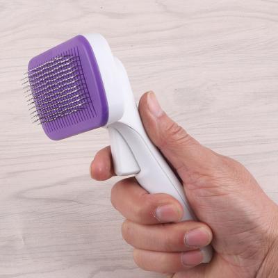 China Viable Supply Wholesale Grooming Factory Non-slip Handle Massage Comb Hair Pet Brush for sale