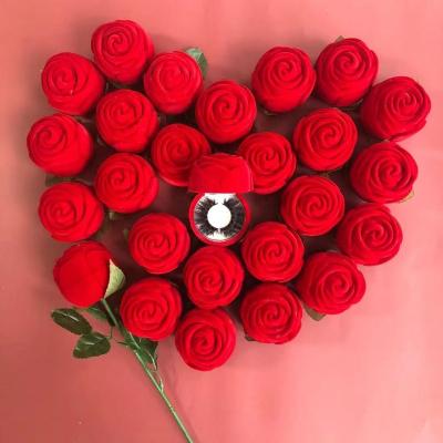 China Deeply 2022 New Year Valentine Christmas Present Package Flower Rose Lashes Enclose False Eyelash Packaging With Private Lashes Logo for sale