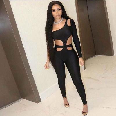 China 2021 Custom Arrivals QUICK DRY fashion jumpsuit hollow out jumpsuits for women rompers womens one piece jumpsuit for sale