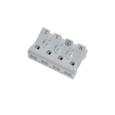 China PA66 94V-2; Quick PC 94V-2 Openwise 4P Mini Connection Terminal Block Fast Push In Wire Connector for sale