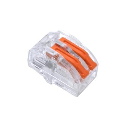 China Power CE Approval 450V 412 Terminal Block Push In Wire Connector 2 Pin Plastic Quick Wire Connector With Lever for sale